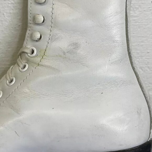 Riedell Red Wing Minnesota 220 White Leather Figure Ice Skates Boot Women's 5.5 - Picture 10 of 16